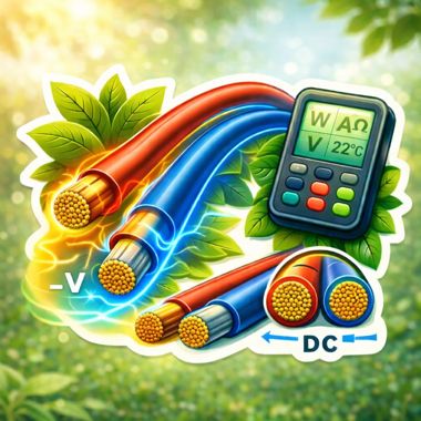 Kalkulator przekroju przewodu DC - spadek napięcia i obciążalność prądowa