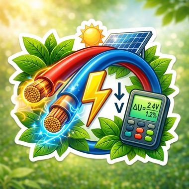 Kalkulator spadku napięcia dla obwodów DC, AC 1-fazowych i AC 3-fazowych